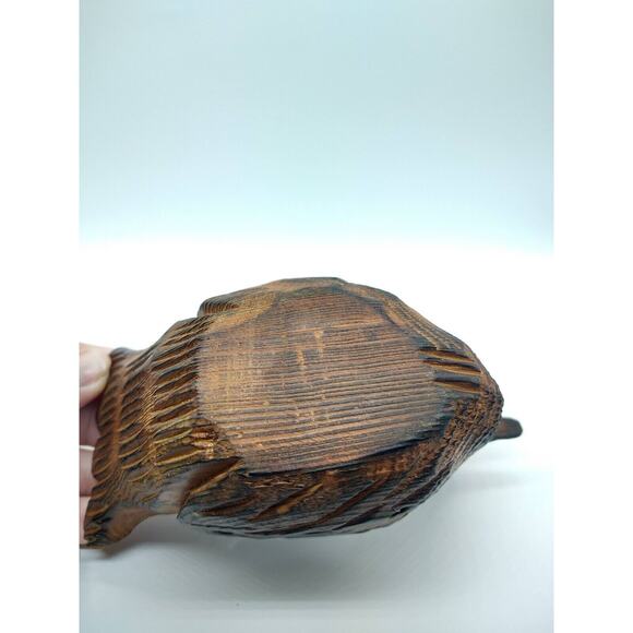 Vintage Hand-Carved Wood Duck Bird Candle & Incense Holder Edward Rodriguez Co. - Picture 5 of 9